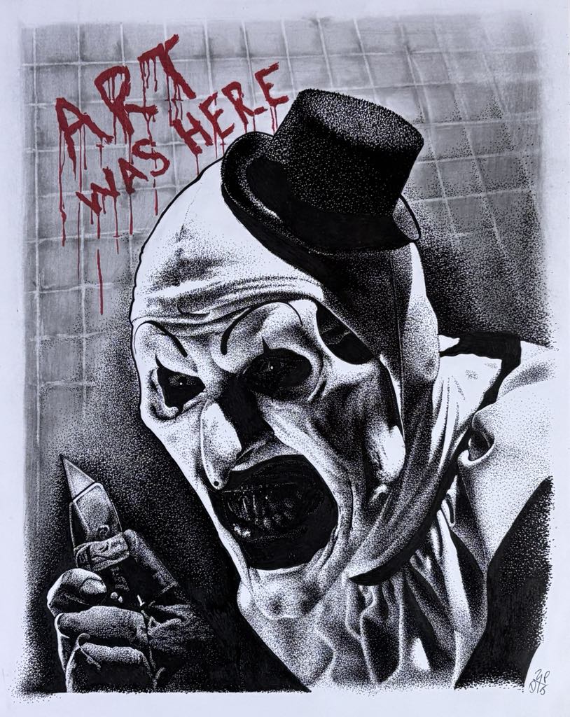 Art the Clown Terrifier Art Print True Crime Serial Killer Wall Hanging Home Decor