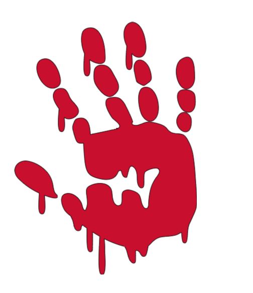 Bloody Hand Print Vinyl Decal Sticker Halloween Horror