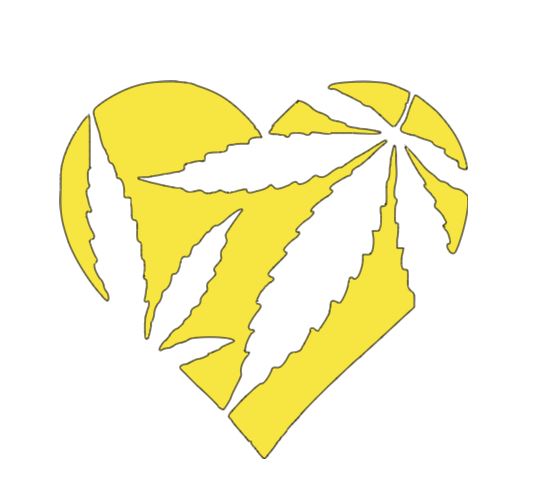 Weed Marijuana Heart Vinyl Decal Sticker Halloween Horror Metaphysical