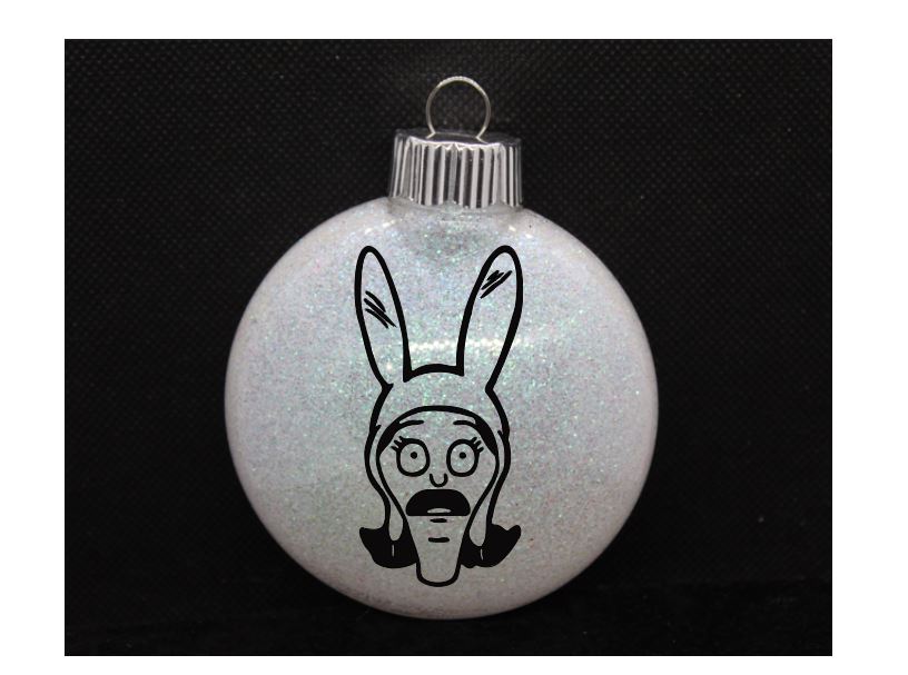 Louise Bob's Burgers Glitter Christmas Ornament Shatterproof Horror Halloween