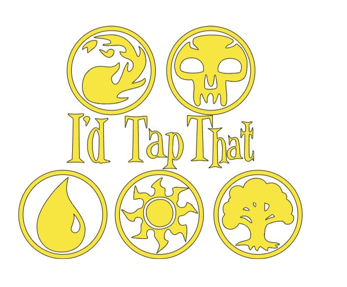 Magic the Gathering I'd Tap That Vinyl Decal Sticker Halloween Horror Metaphysical