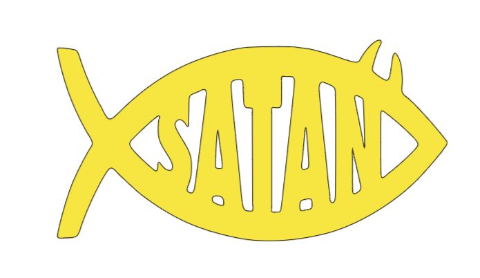 Satan Fish Vinyl Decal Sticker Halloween Horror Metaphysical