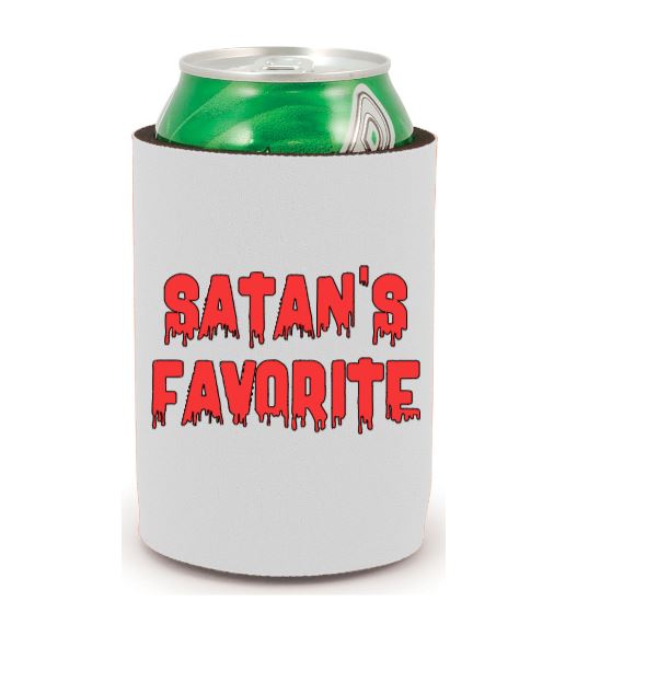 Satan's Favorite Koozie Can Cooler Holder Horror True Crime