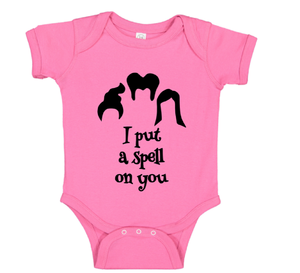 I Put a Spell on You Hocus Pocus Childrens Bodysuit Newborn 24 Months Horror Halloween