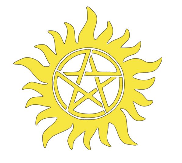 Supernatural Anti Possession Symbol Vinyl Decal Sticker Halloween Horror Metaphysical
