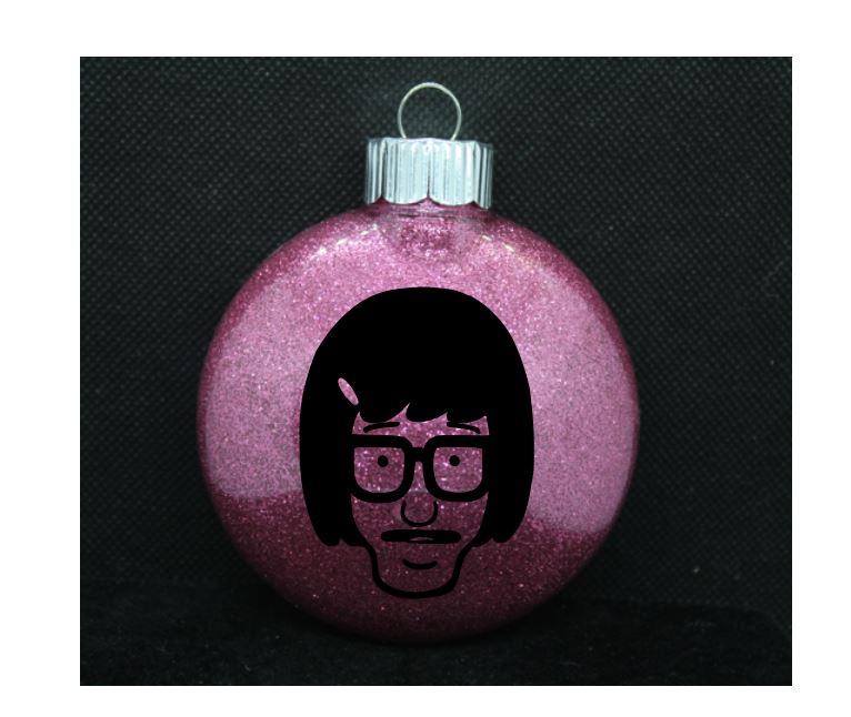 Tina Bob's Burgers Glitter Christmas Ornament Shatterproof Horror Halloween
