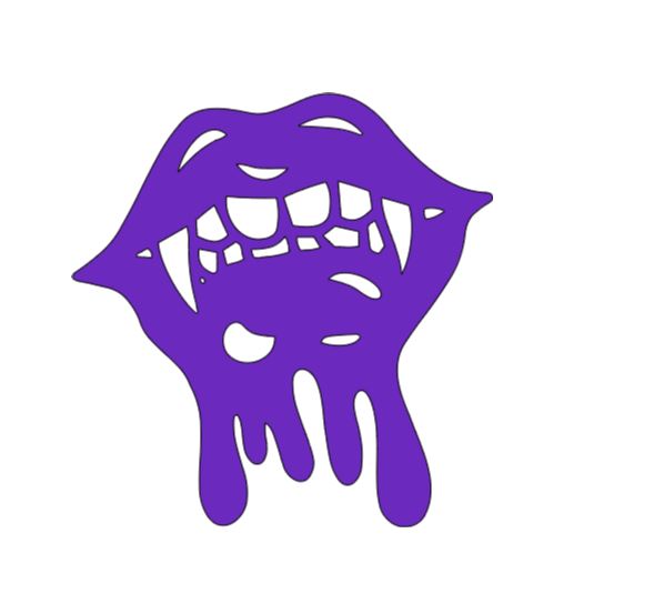 Vampire Lips Vinyl Decal Sticker Halloween Horror Metaphysical