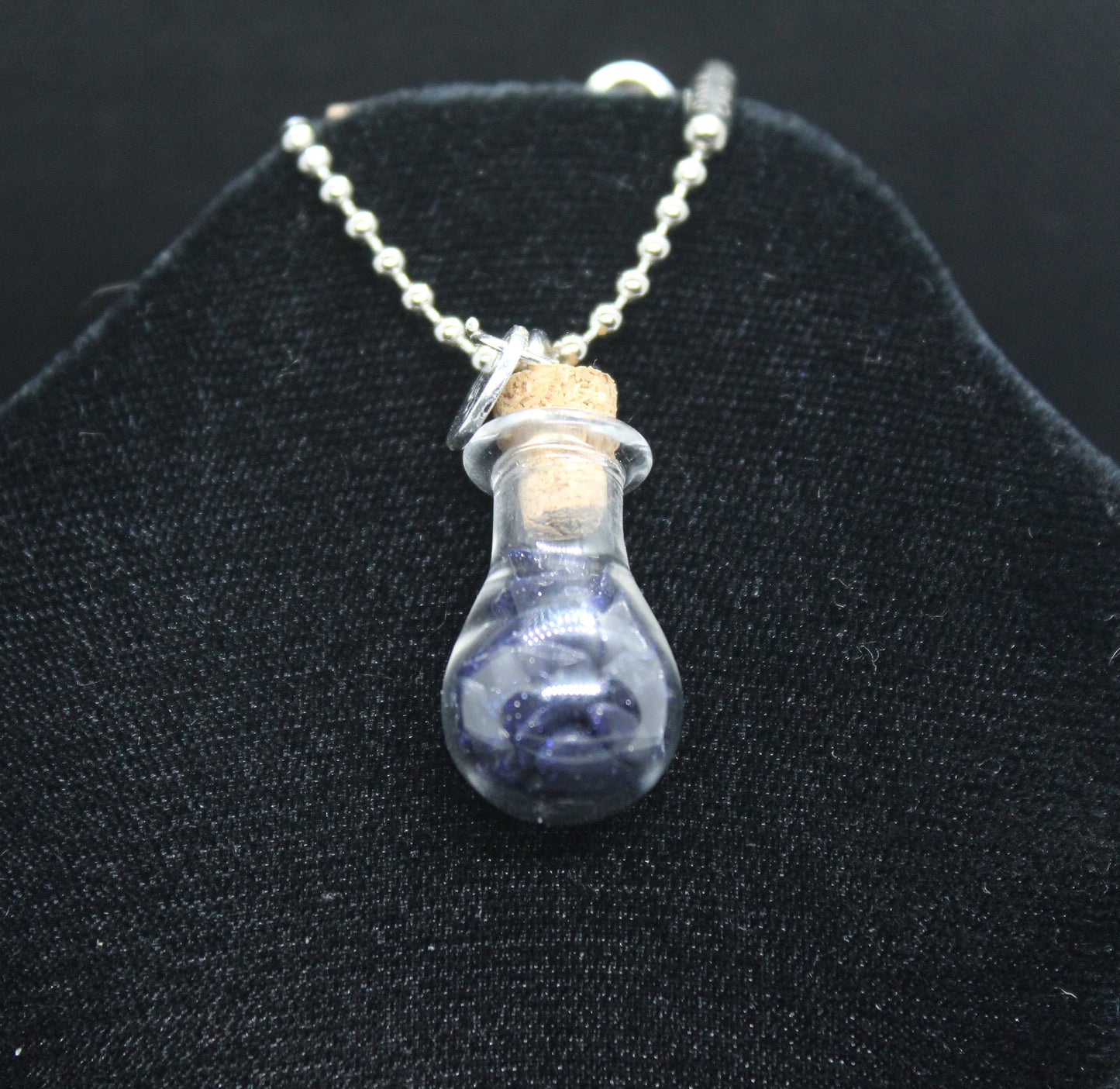 Blue Sandstone Luck Keychain Charm Zipper Pull Crystal Witch Witchy Jewelry Witchcraft