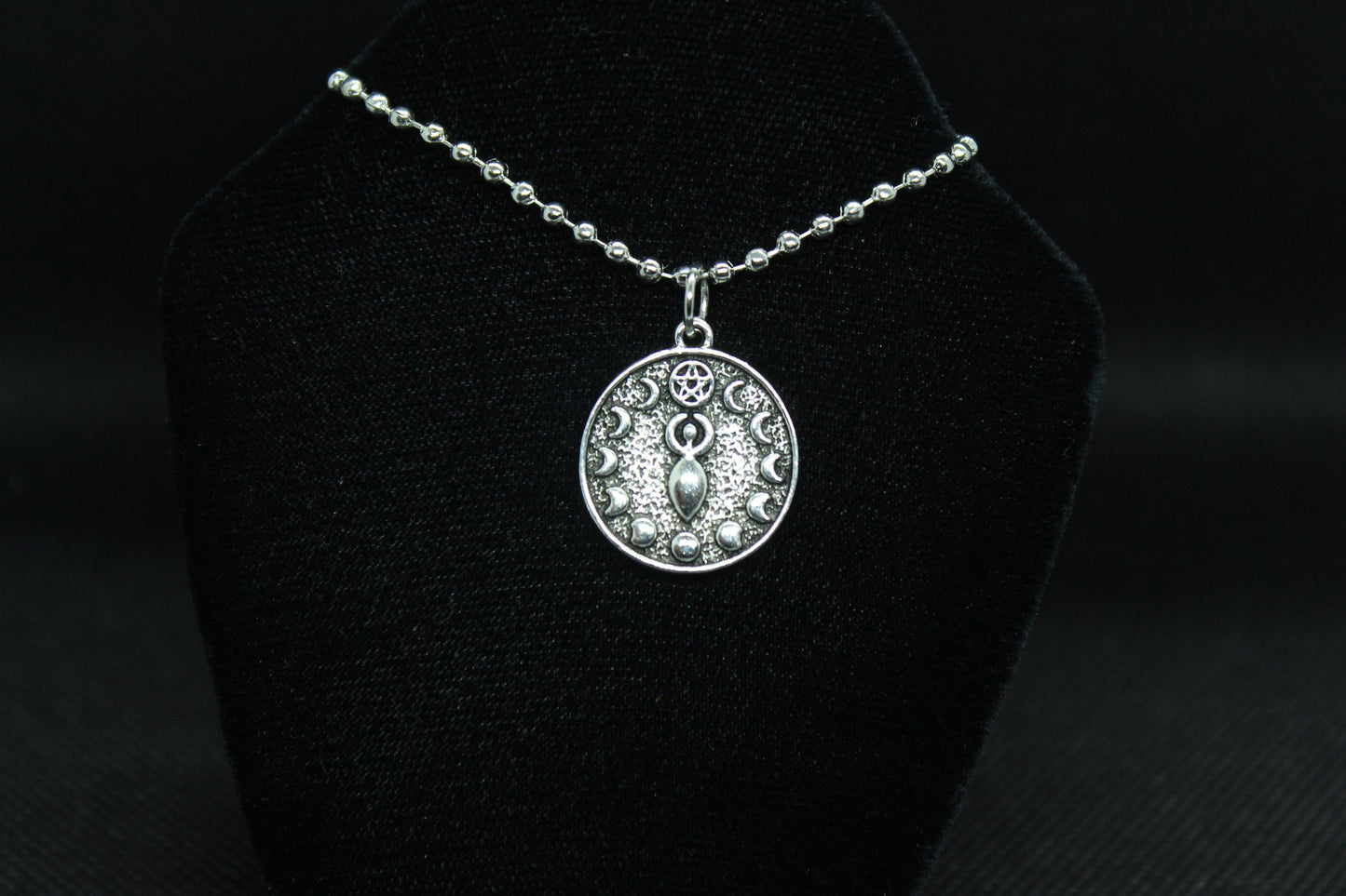 Moon Phase Necklace Crystal Witch Witchy Jewelry Witchcraft Wicca Wiccan Pagan Metaphysical