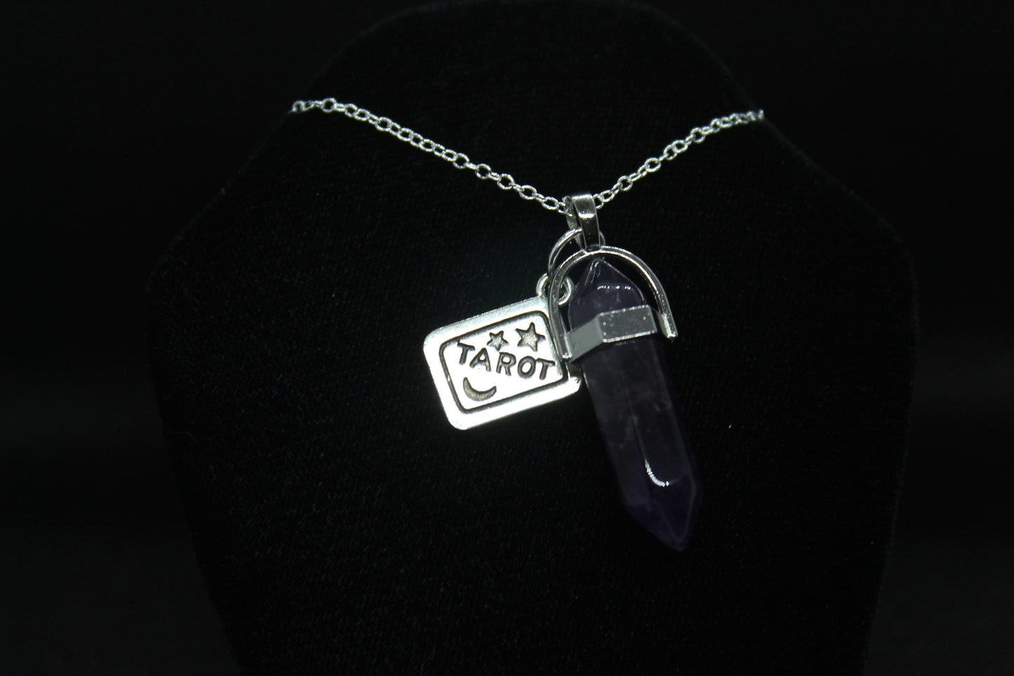 Amethyst Tarot Necklace Crystal Witch Witchy Jewelry Witchcraft Wicca Wiccan Pagan Metaphysical