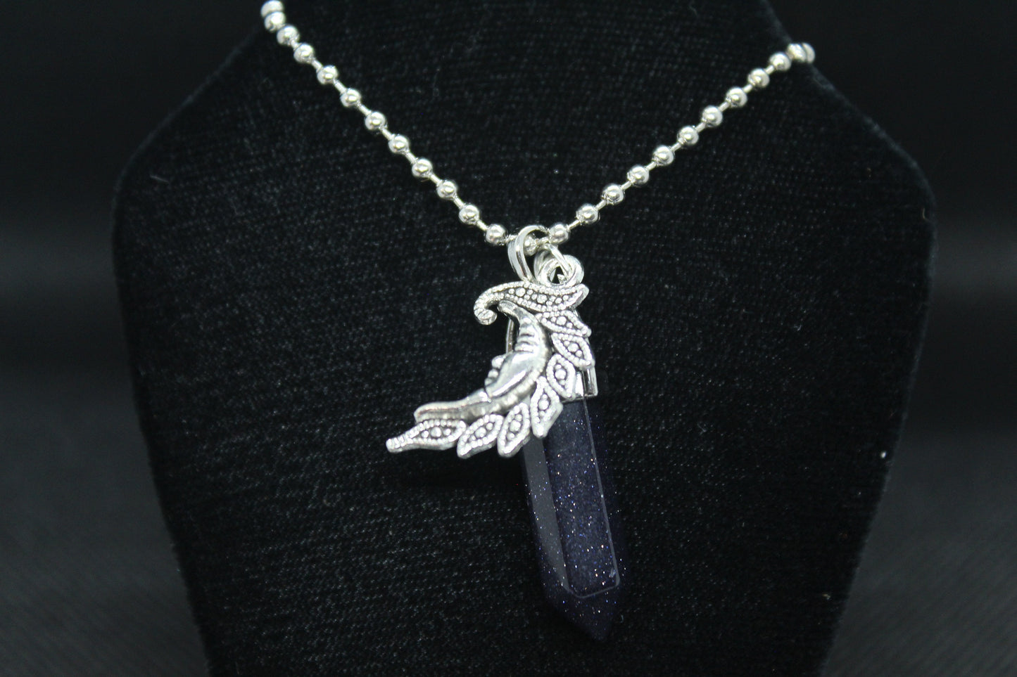 Blue Sandstone Sun Necklace Crystal Witch Witchy Jewelry Witchcraft Wicca Wiccan Pagan Metaphysical