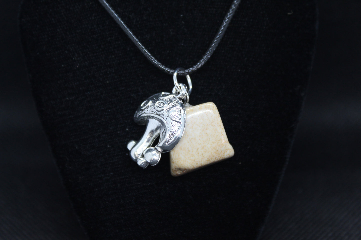 Picture Jasper Mushroom Necklace Crystal Witch Witchy Jewelry Witchcraft Wicca Wiccan Pagan Metaphysical