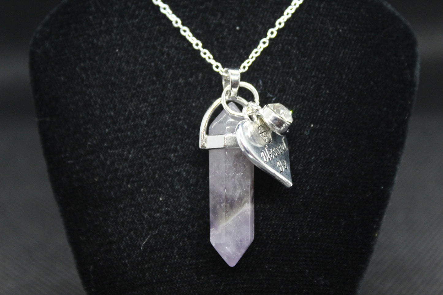 Amethyst Blessed Be Necklace Crystal Witch Witchy Jewelry Witchcraft Wicca Wiccan Pagan Metaphysical