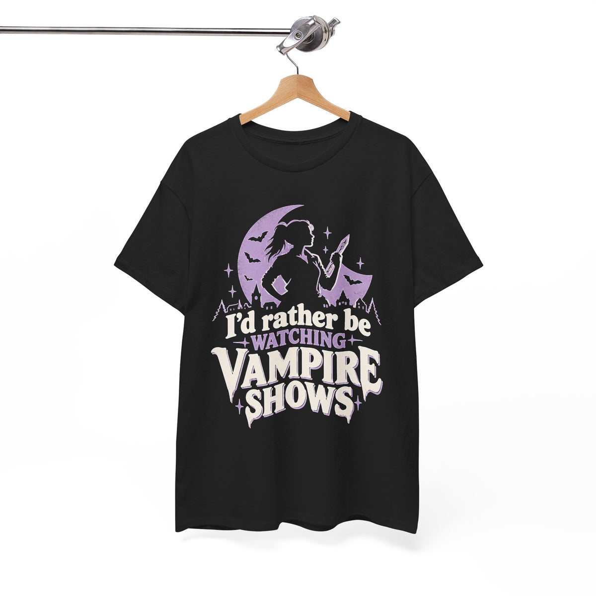I'd Rather Be Watching Vampire Shows T-Shirt Buffy Fan Horror Tee
