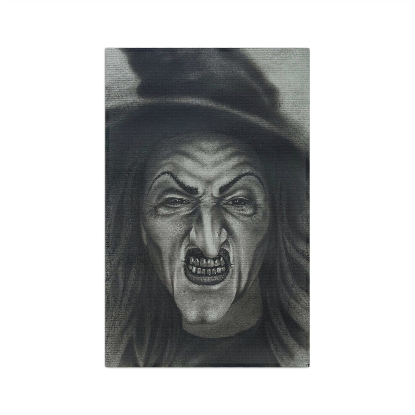 Witch Face Microfiber Tea Towel Halloween Decor Spooky Kitchen