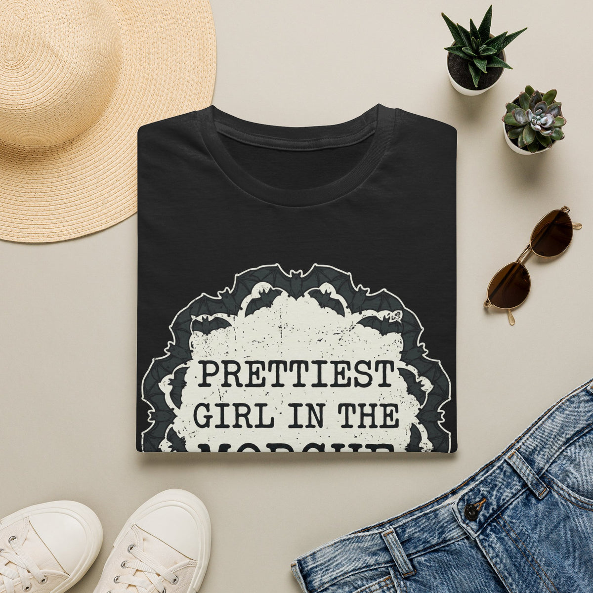 Prettiest Girl in the Morgue T-Shirt Gothic Halloween Horror Tee