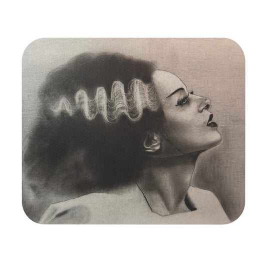 Bride of Frankenstein Portrait Mouse Pad Vintage Horror Home Office Goth