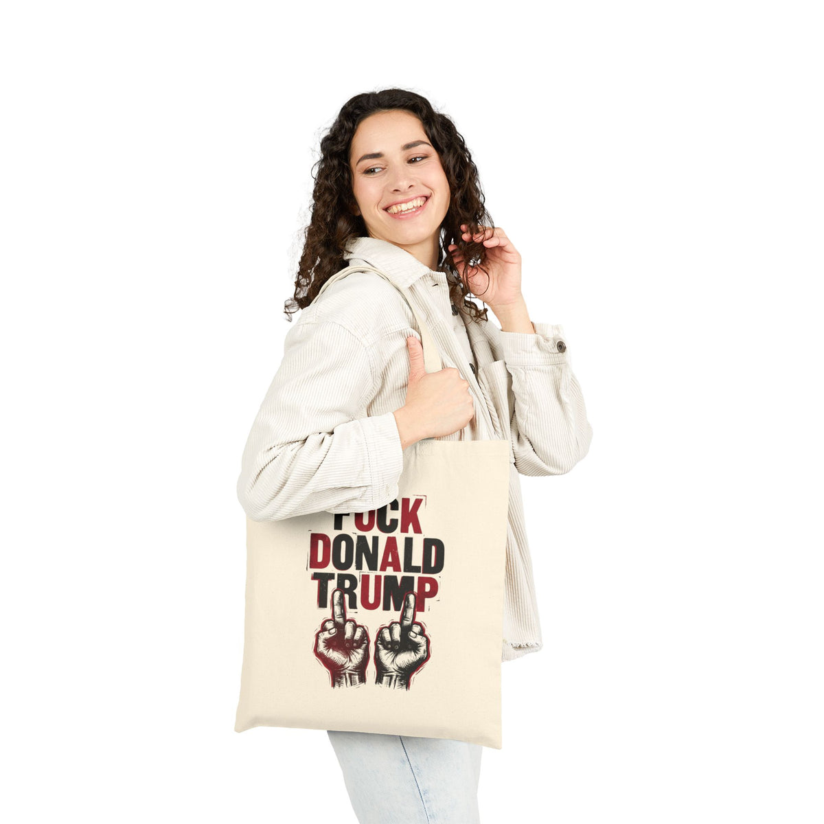Fuck Donald Trump Tote Bag Political Protest Statement Anti Maga