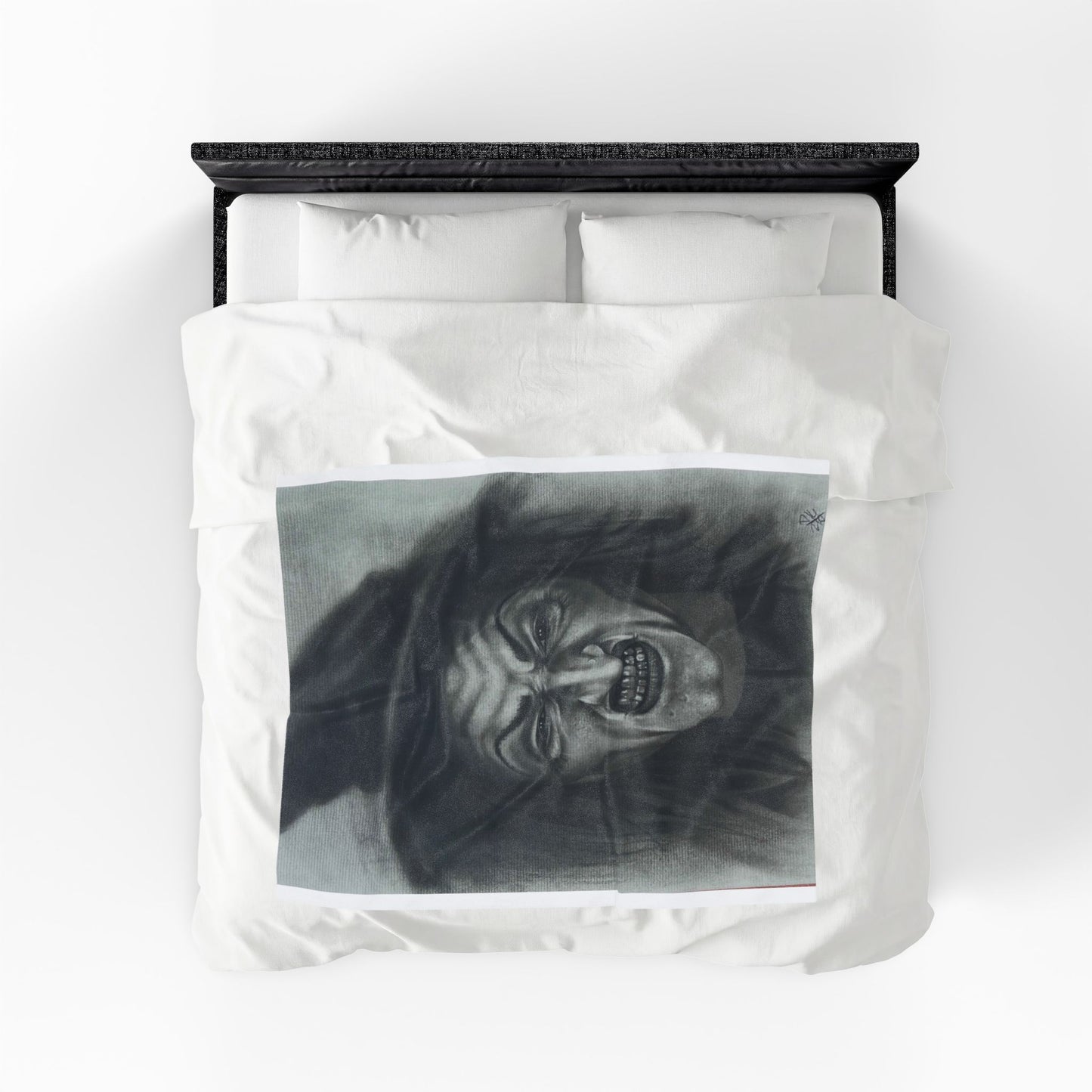 Original Art Wicked Witch Velveteen Plush Blanket – Spooky Halloween Decor Throw