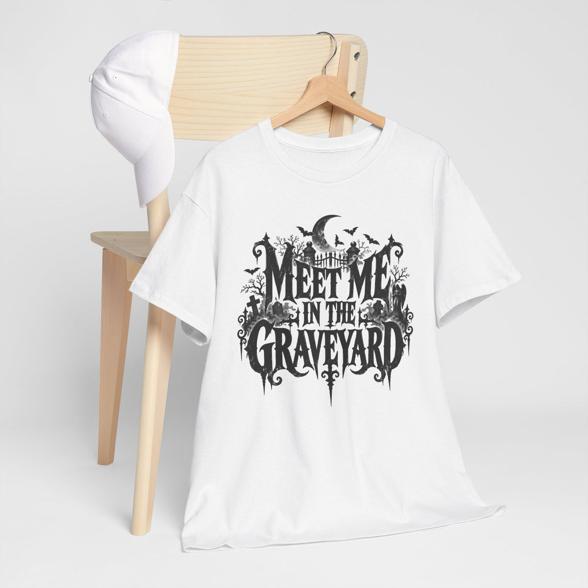 Meet Me in the Graveyard Gothic Halloween T-Shirt Spooky Tee