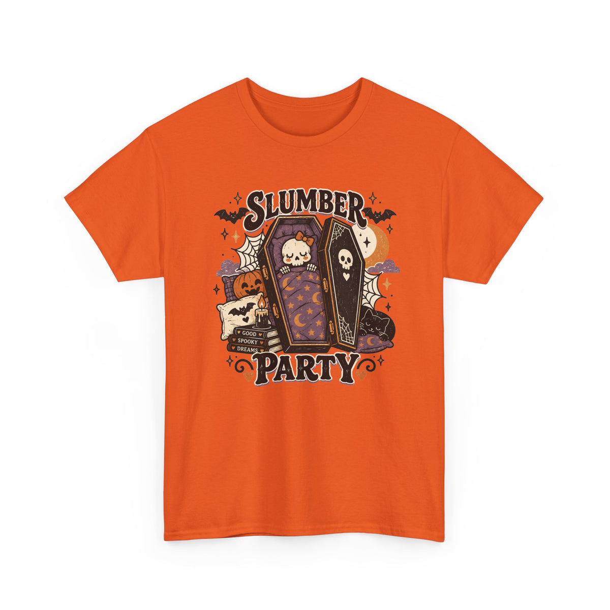 Slumber Party Coffin Spooky T-Shirt Goth Halloween Tee
