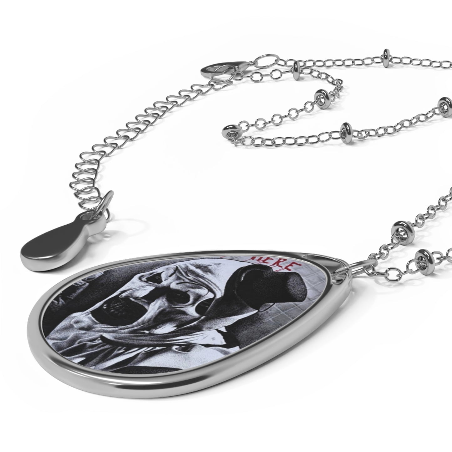 Art the Clown Terrifier Necklace Gothic Horror Teardrop Pendant Halloween