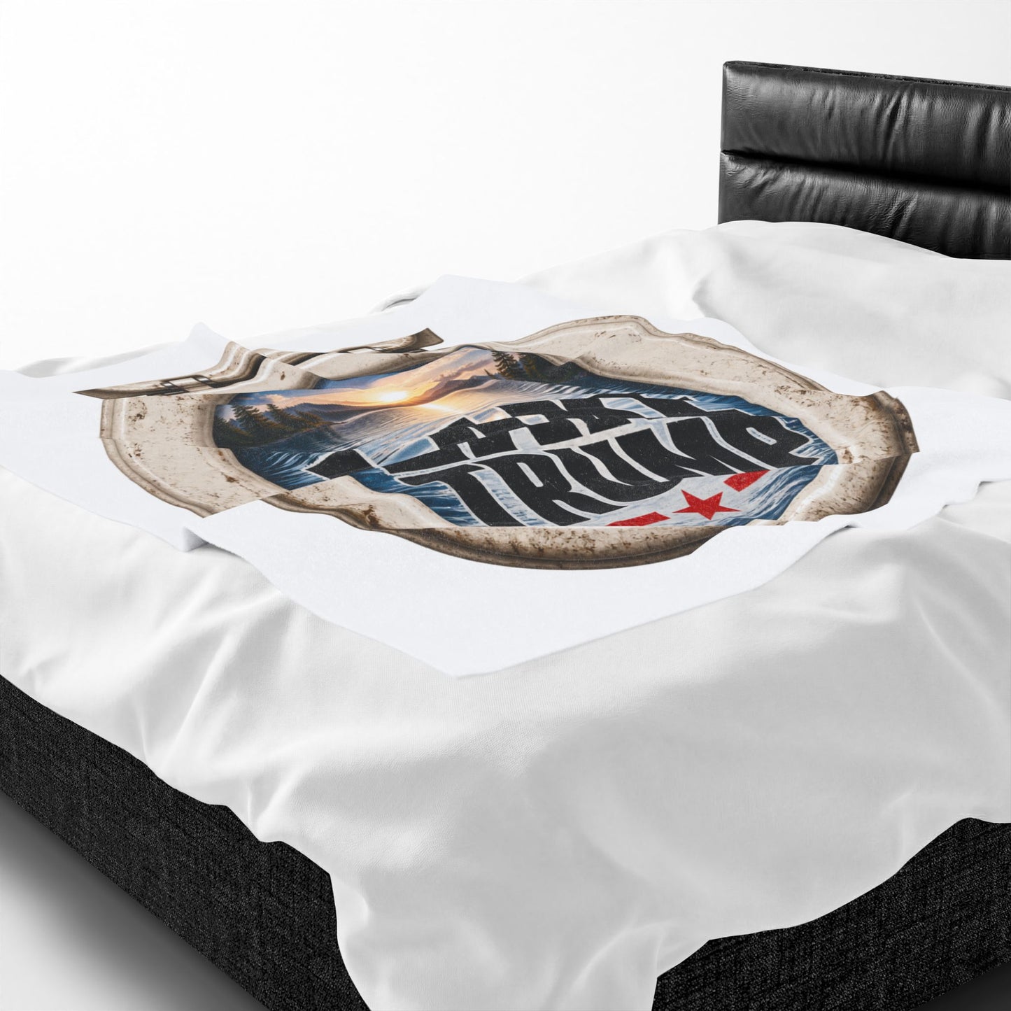 Lake Trump Toilet Seat View Velveteen Plush Blanket Lake Ontario Anti Maga Throw
