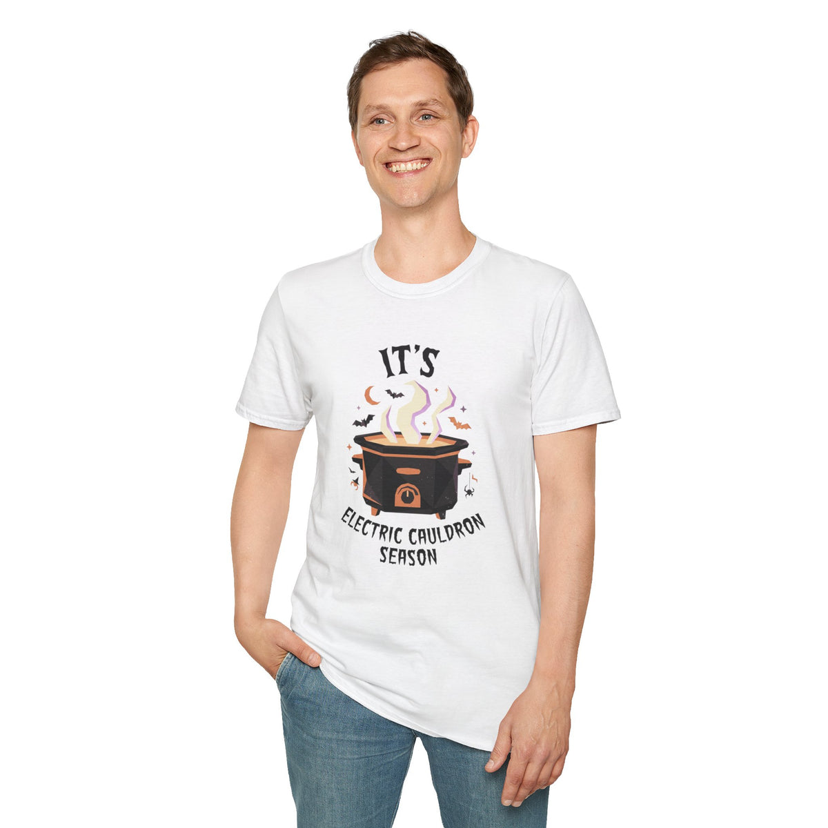 It's Electric Cauldron Season T-Shirt Halloween Witch Crock Pot Slow Cooker