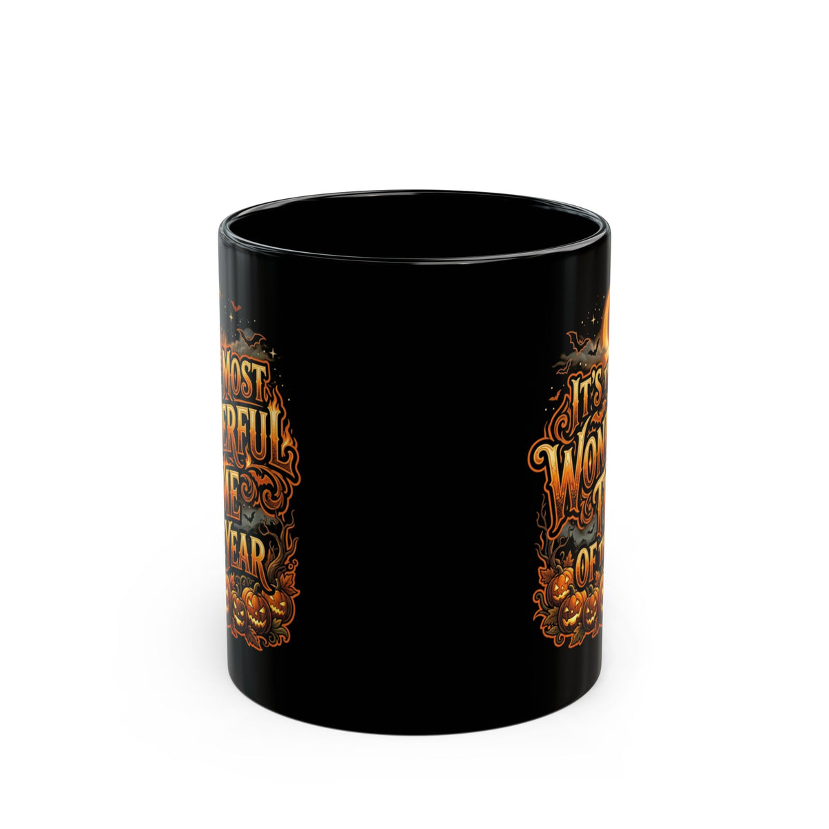 It's the Most Wonderful Time of the Year Halloween Mug Black Ceramic Spooky Season