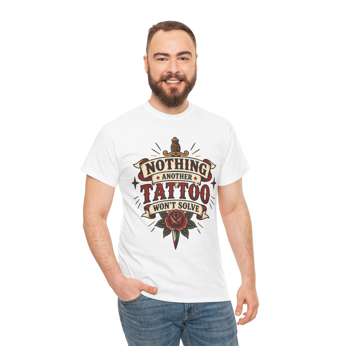 Nothing Another Tattoo Won't Solve Rose Tattoo Tee Alternative T Shirt