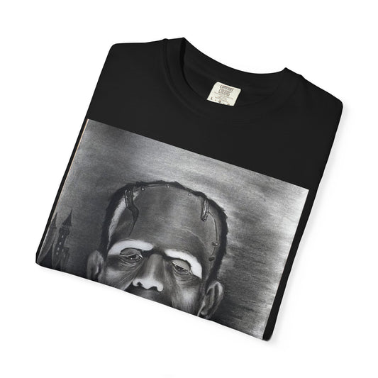 Frankenstein Portrait T-Shirt | Vintage Horror Original Art Illustration Clothing Gothic
