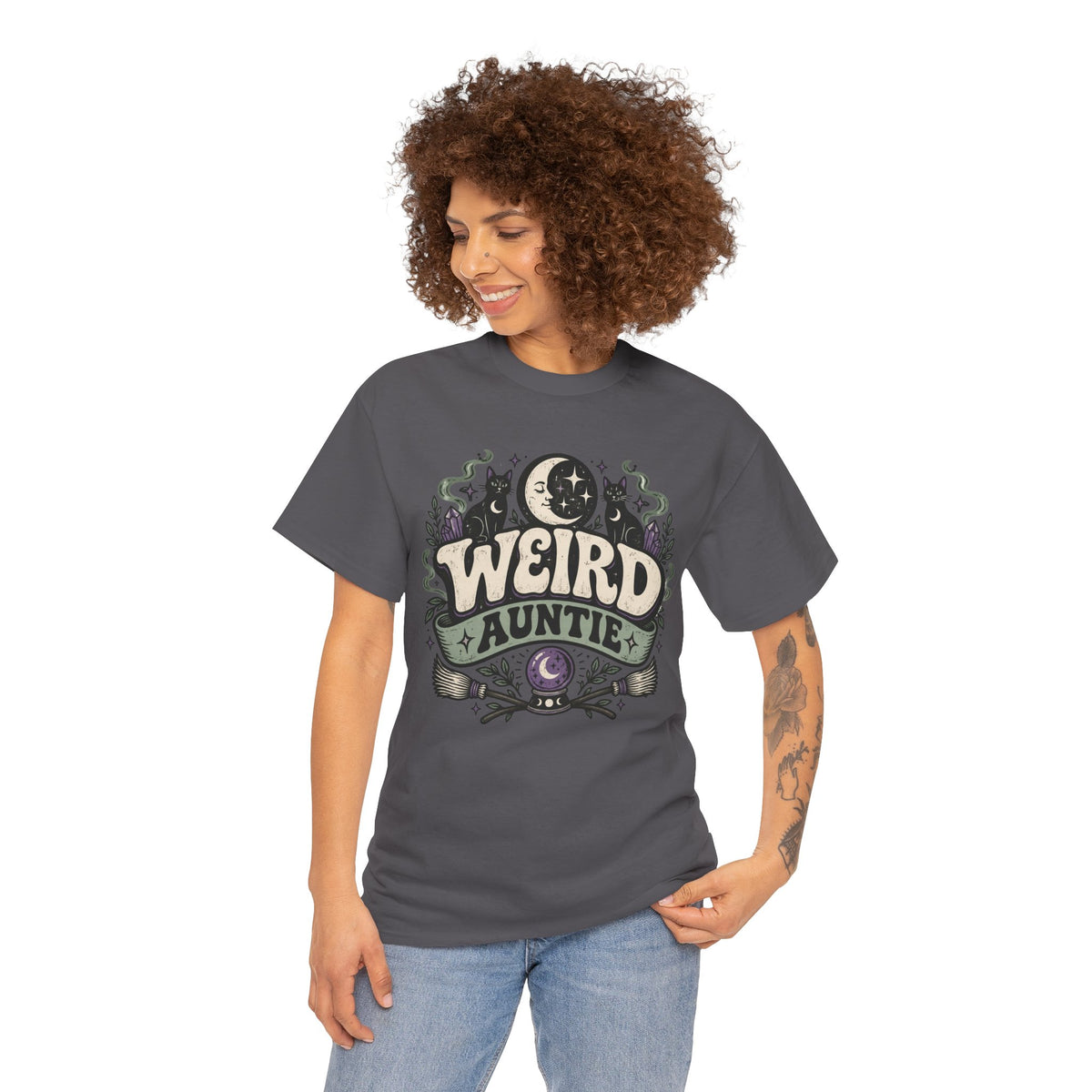 Weird Auntie Occult Graphic T-Shirt Witchy Goth Alternative Clothing