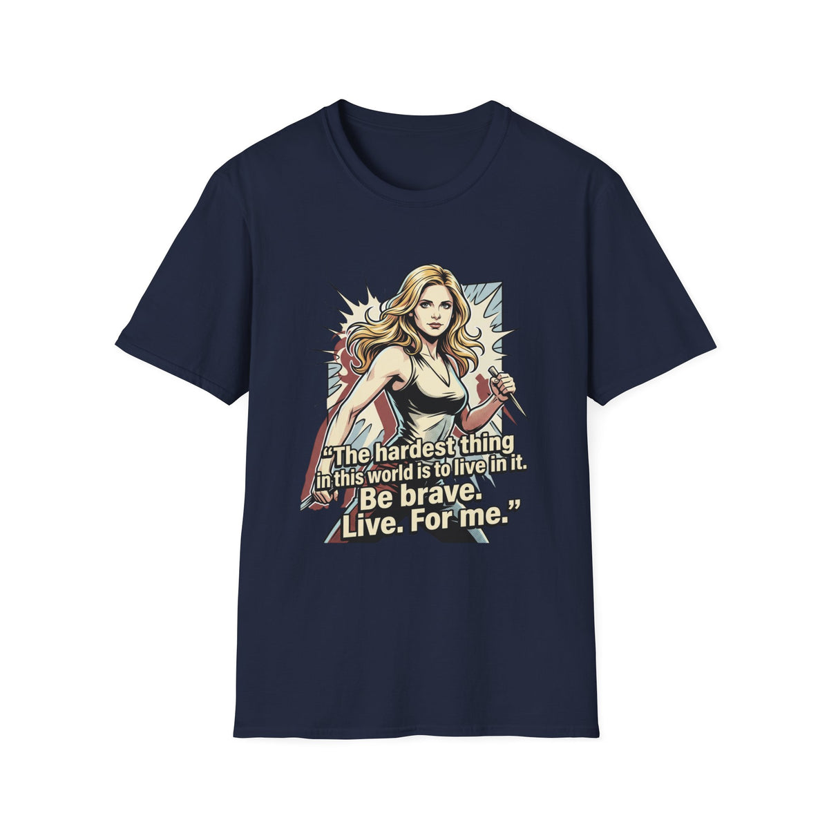 Buffy the Vampire Slayer Comic Style T-Shirt — “Be brave. Live. For me.” Horror