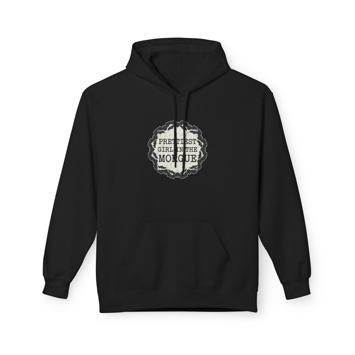 Prettiest Girl in the Morgue Hoodie Bat Goth Hooded Sweatshirt Alternative Funeral