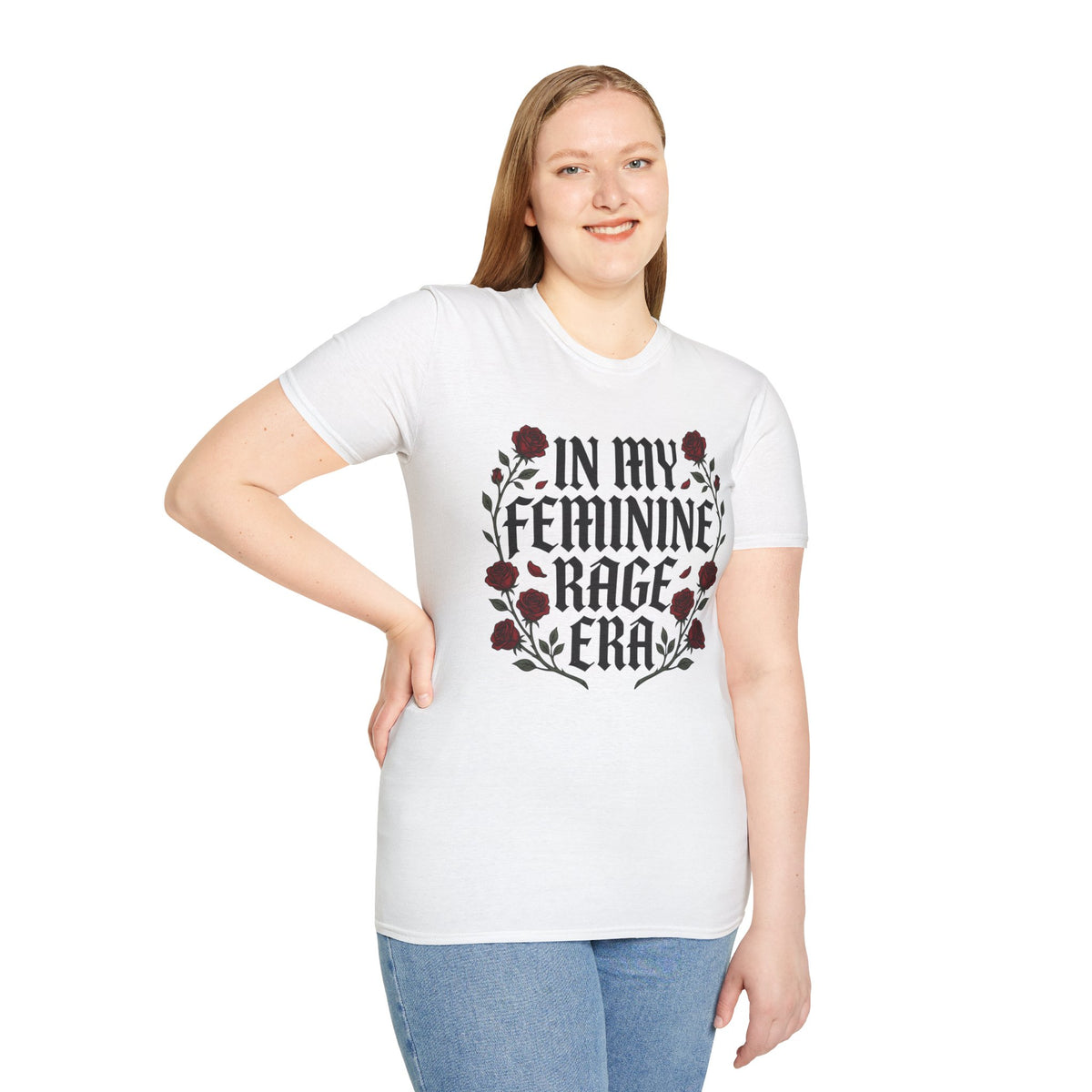 In My Feminine Rage Era T-Shirt Gothic Floral Alternative Feminist Tee