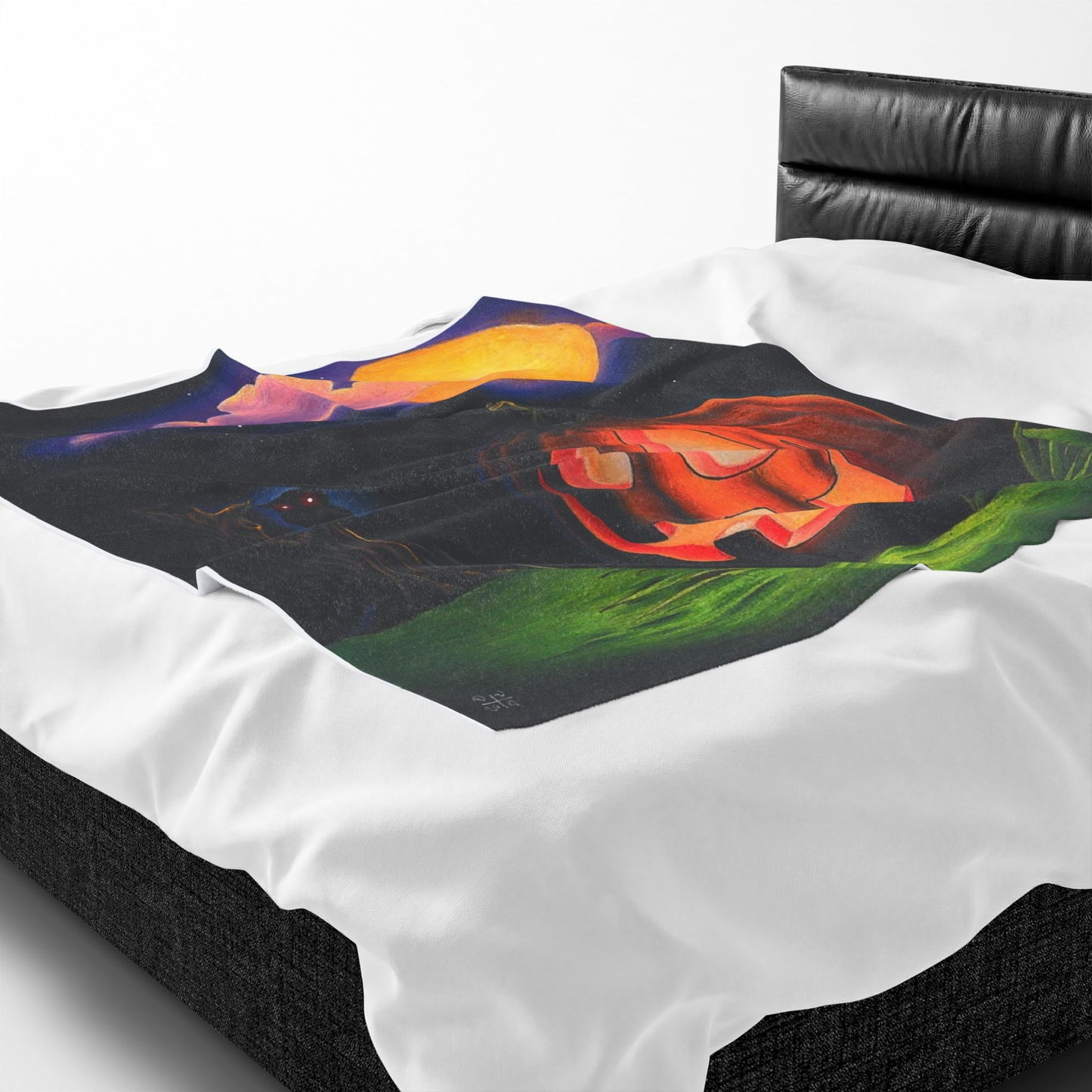 Halloween Pumpkin Velveteen Plush Blanket – Jack-O’-Lantern Moonlit Throw Home Decor