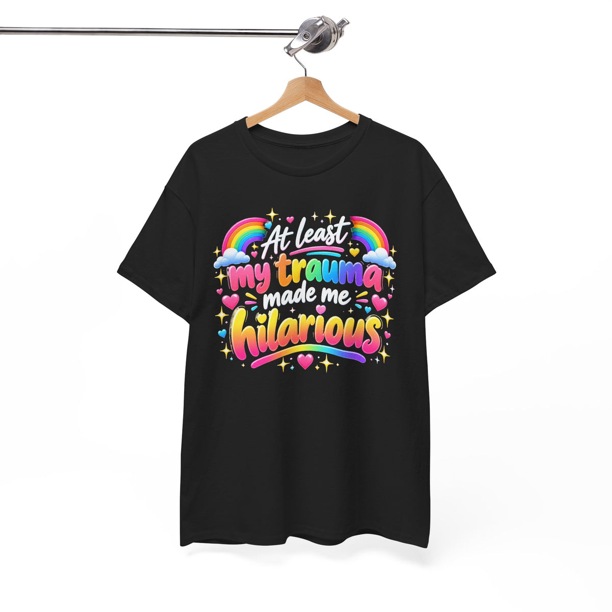 At Least My Trauma Made Me Hilarious T-Shirt Rainbow Goth Alternative Tee