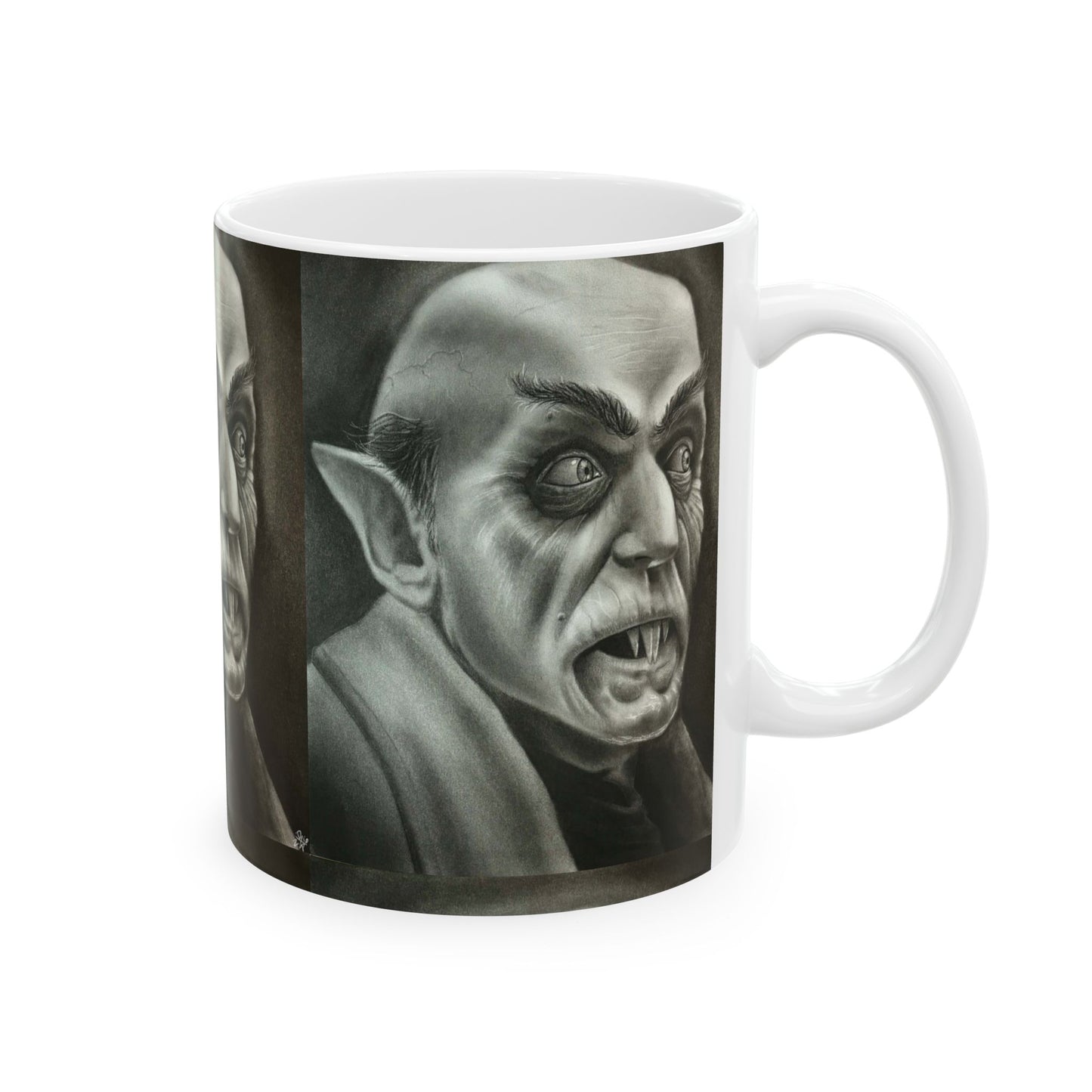 Nosferatu Vampire Portrait Mug | Original Horror Art Home Decor Goth