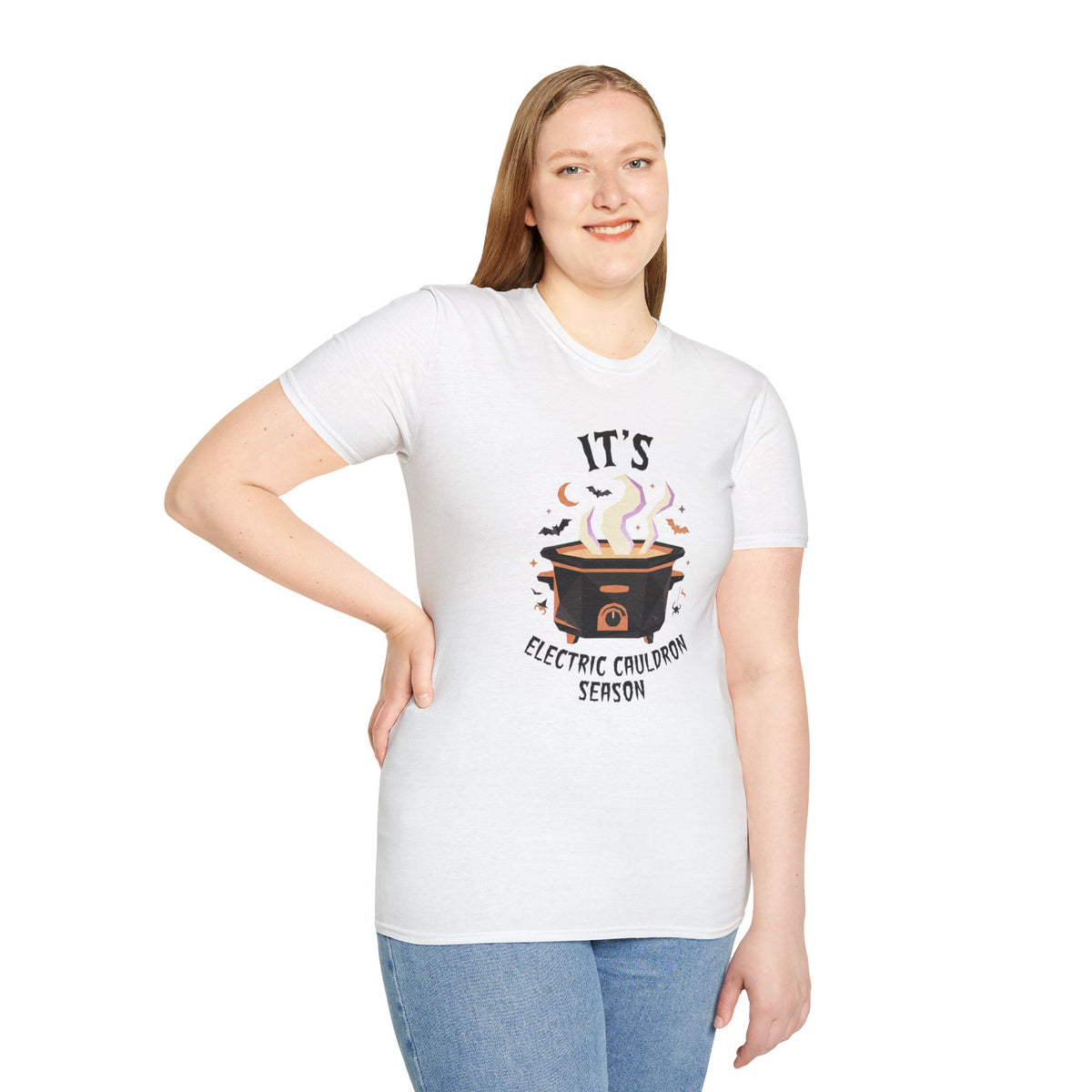It's Electric Cauldron Season T-Shirt Halloween Witch Crock Pot Slow Cooker
