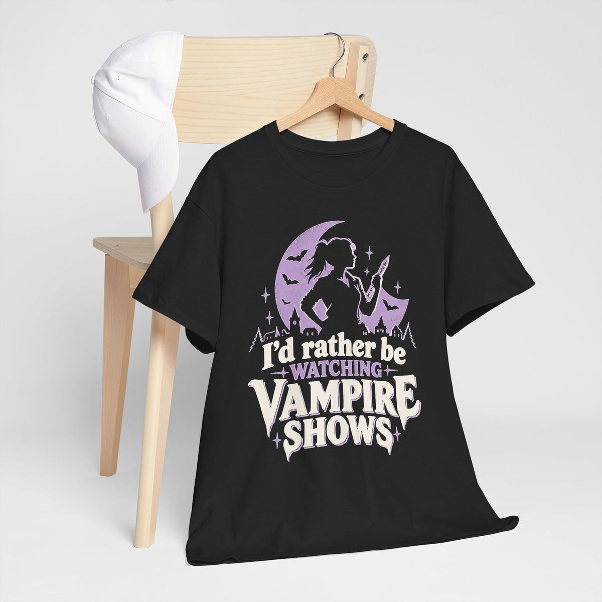 I'd Rather Be Watching Vampire Shows T-Shirt Buffy Fan Horror Tee