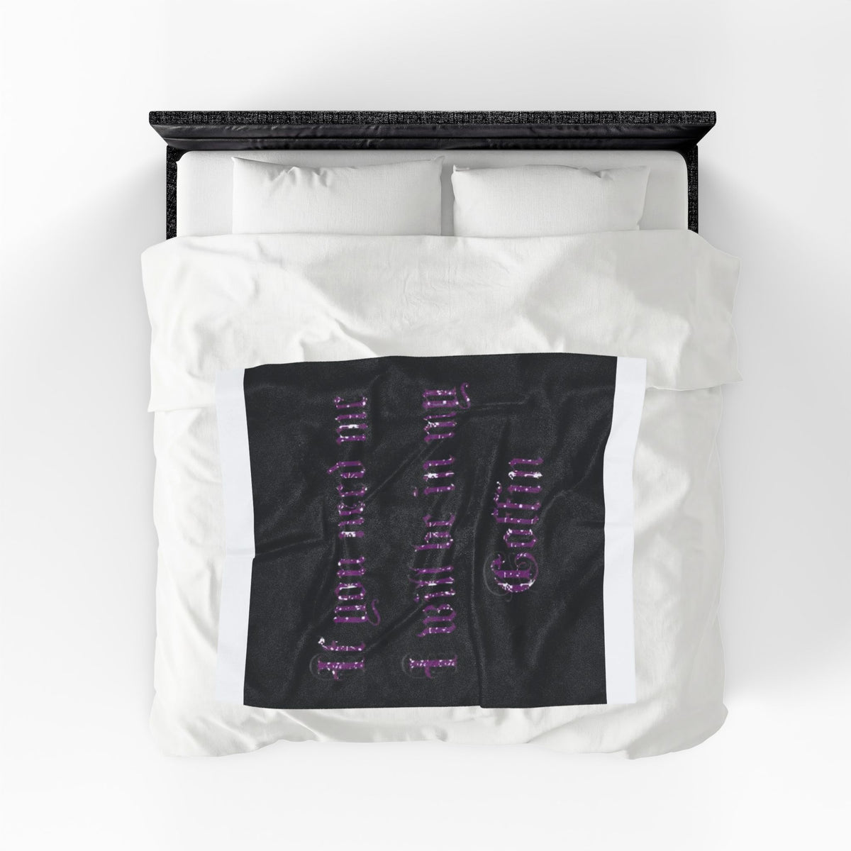 I'll Be in My Coffin Blanket Goth Throw Home Decor Horror