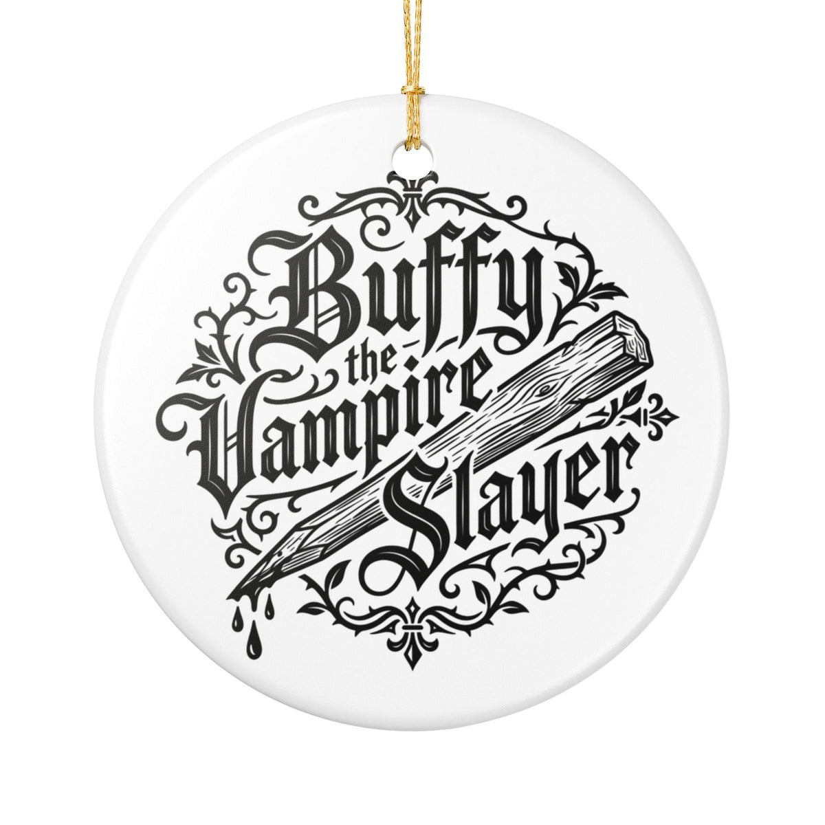 Buffy the Vampire Slayer Christmas Ornament Ceramic Holiday Decoration Horror