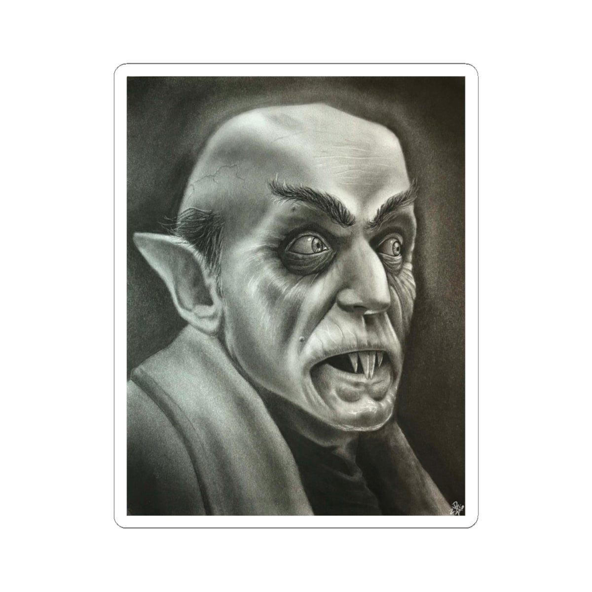 Nosferatu Vampire Portrait Sticker Original Artwork Horror Halloween