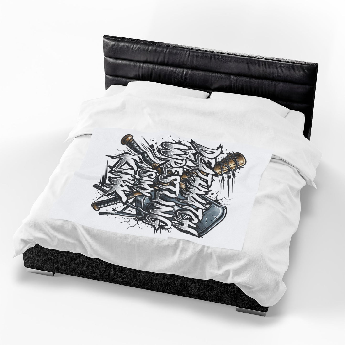 Deathmatch Wrestling Kink Velveteen Blanket Wrestler Plush Throw Home Decor