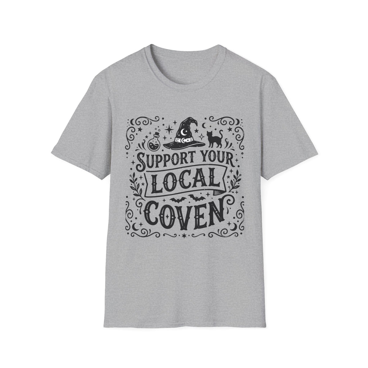 Support Your Local Coven T-Shirt Witchy Halloween Magic Horror Tee
