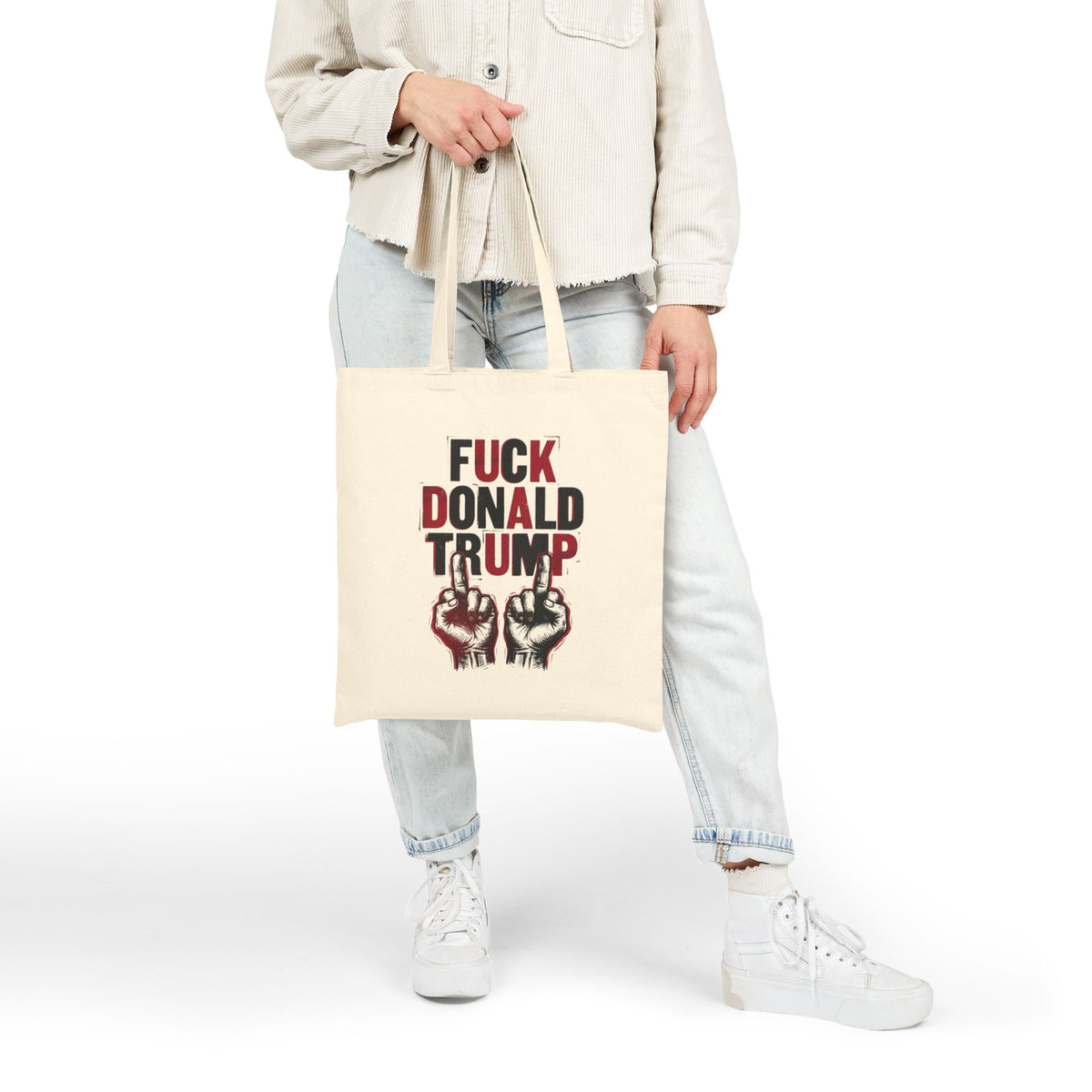 Fuck Donald Trump Tote Bag Political Protest Statement Anti Maga