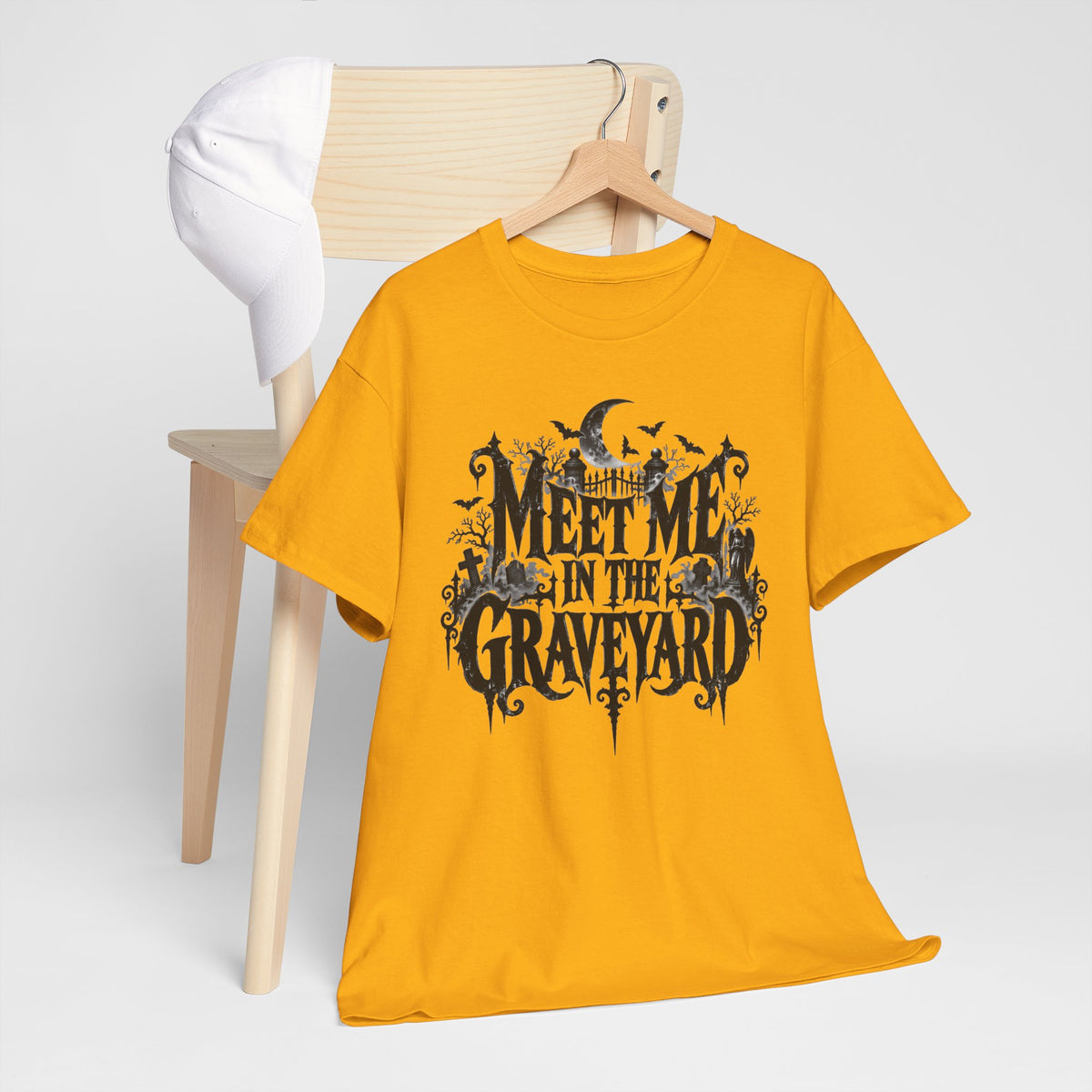 Meet Me in the Graveyard Gothic Halloween T-Shirt Spooky Tee