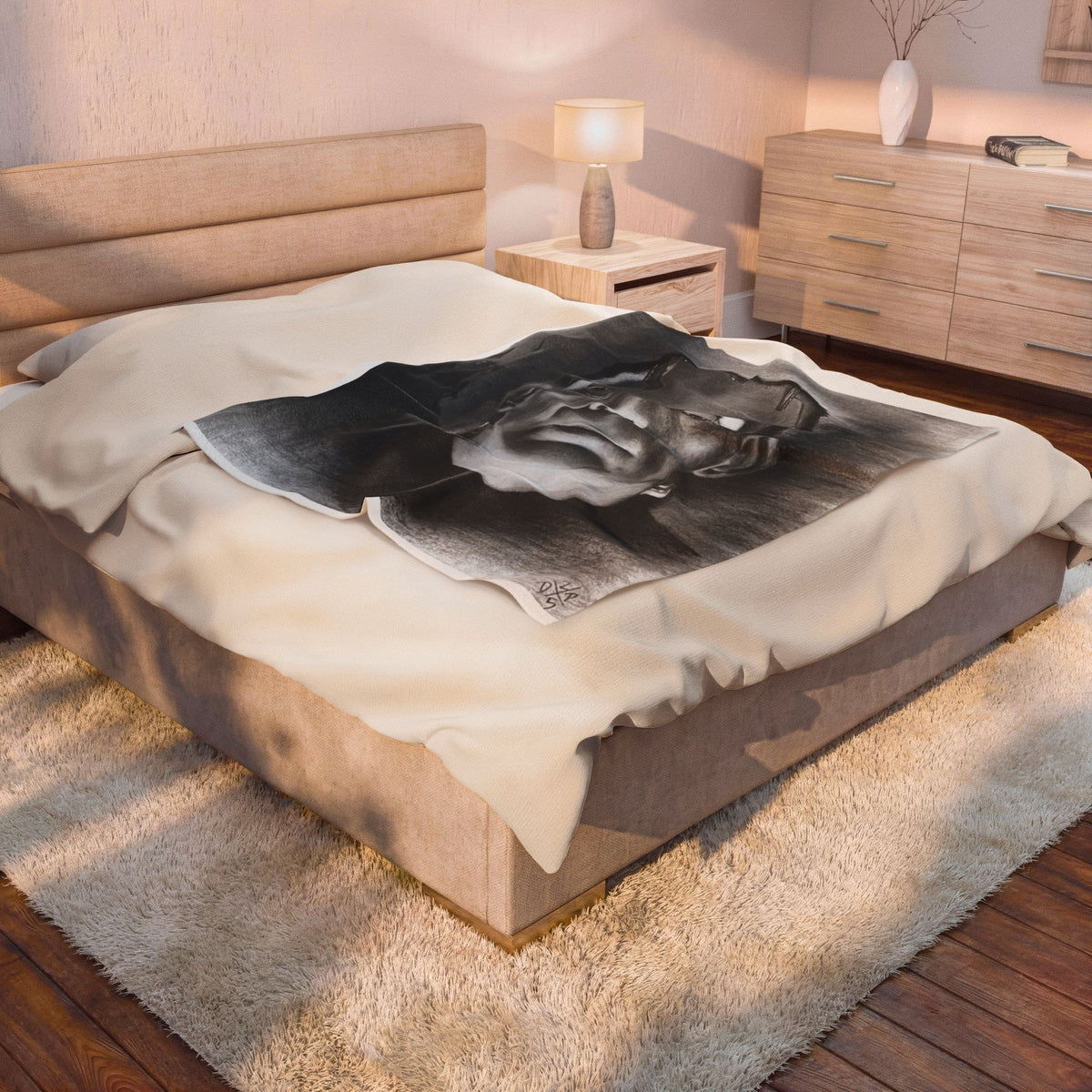 Frankenstein Velveteen Plush Blanket | Gothic Horror Home Decor