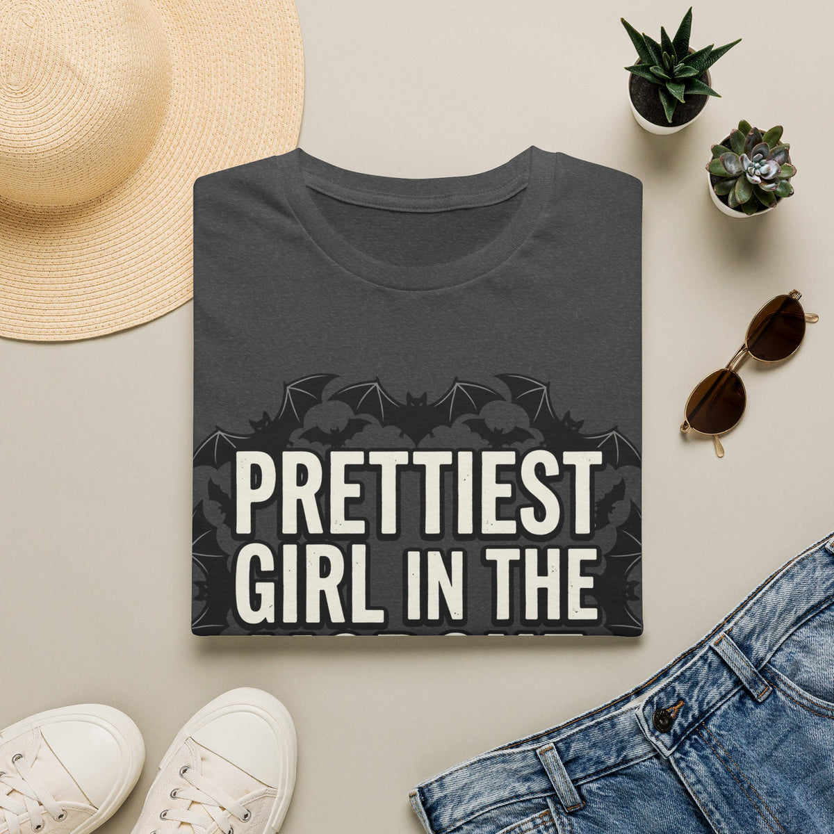 Prettiest Girl in the Morgue T-Shirt Gothic Halloween Bat Goth Alternative Clothing