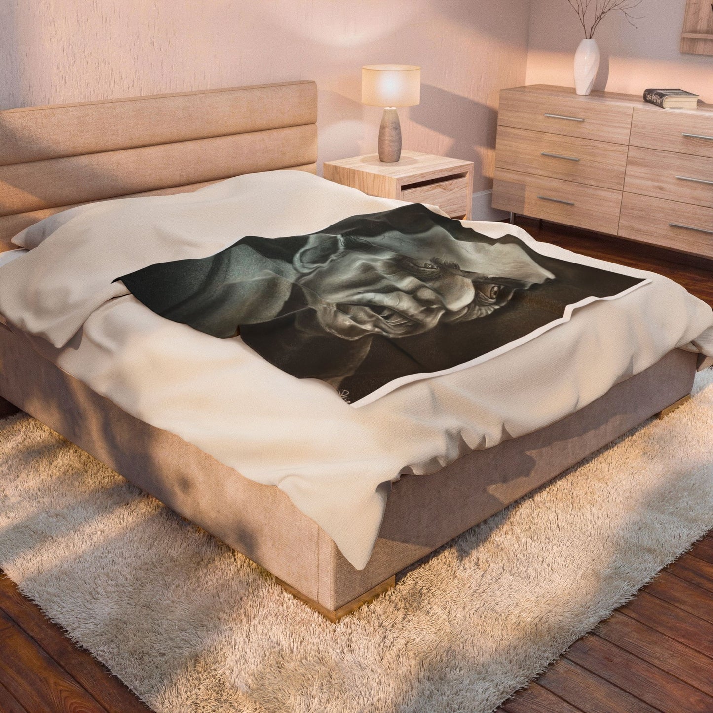 Nosferatu Vampire Horror Throw Plush Blanket for Gothic Home Decor & Halloween